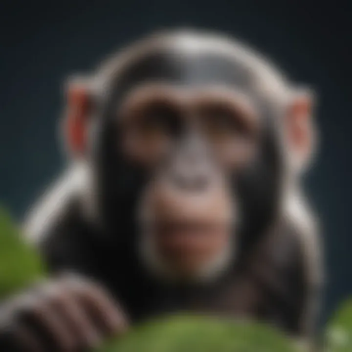 Comparison of fiber content in various primate diets