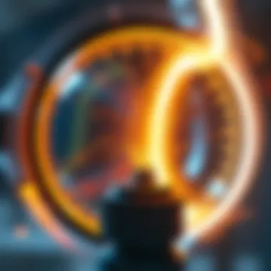 Visual representation of electromagnetic forces in a galvano scanner