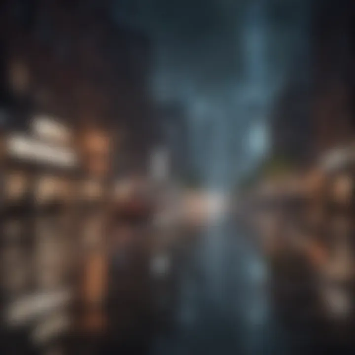 Depiction of urban areas adapting to climate change