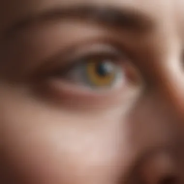 Symptoms of Graves' Disease on Ocular Health Illustration depicting the symptoms of Graves' disease affecting the eyes