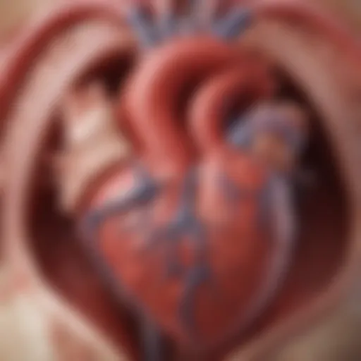 An illustration of the heart's anatomy highlighting the atrial fibrillation.