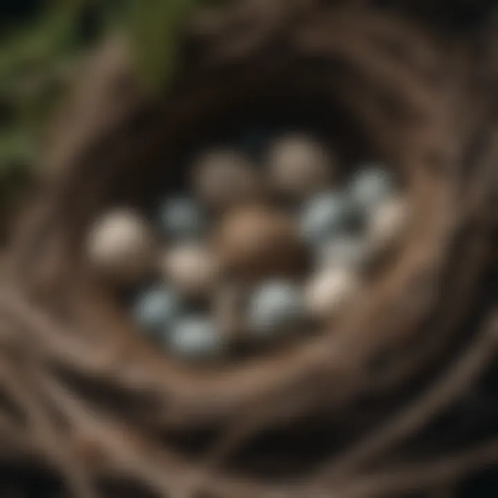 Illustration of common nesting materials used by birds