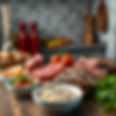 Healthy Portion Sizes of Meat Healthy portion sizes of meat arranged attractively