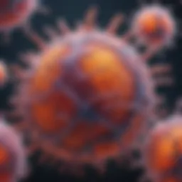 Microscopic view of mesenchymal stem cells in culture.
