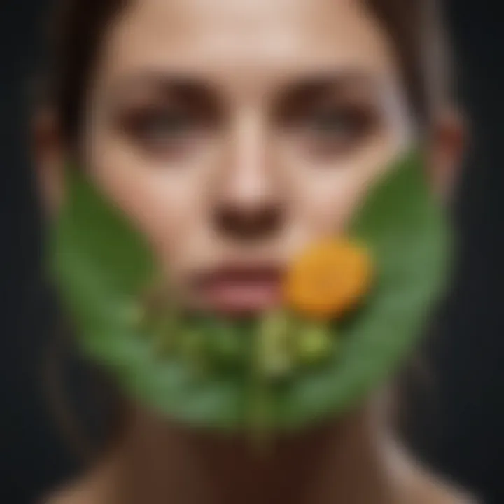 Nutritional components of a leaf-eater diet displayed visually
