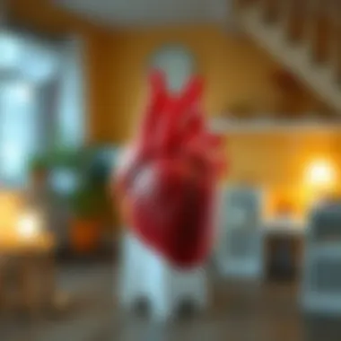 Illustration of Lifestyle Changes Impacting Heart Health Lifestyle changes and heart health