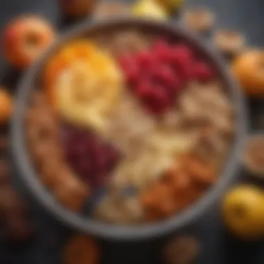 Nutritious Bowl of Fruits and Nuts A beautifully arranged bowl of fruits and nuts