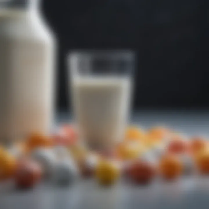 Vitamins and minerals present in milk