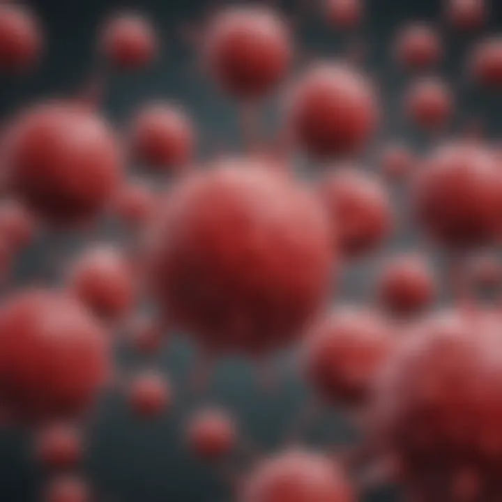 Visual representation of the molecular mechanisms involved in blood cancer progression.