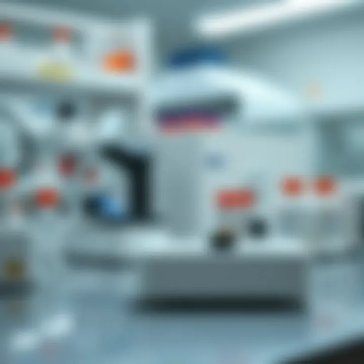 Cytokine ELISA Kit Laboratory Setup Detailed setup of a cytokine ELISA kit in a laboratory environment