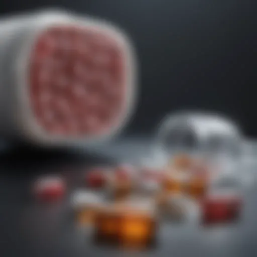 Conceptual illustration of antibiotic applications in healthcare technology