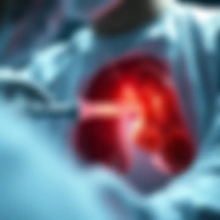 Open Lung Biopsy Technique Detailed diagram illustrating the open lung biopsy technique