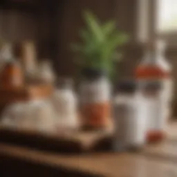 A diverse range of probiotic supplements on a wooden table