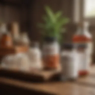 A diverse range of probiotic supplements on a wooden table