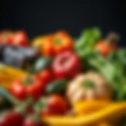 Colorful array of anti-inflammatory vegetables