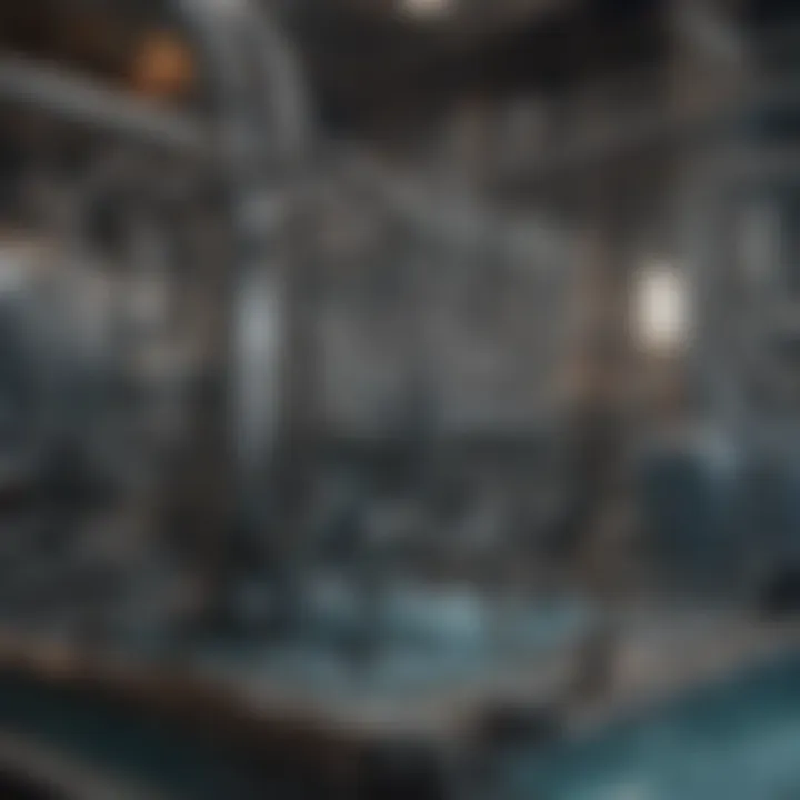 Schematic representation of desalination via distillation