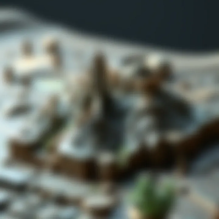 An intricate geological model illustrating earth science advancements.