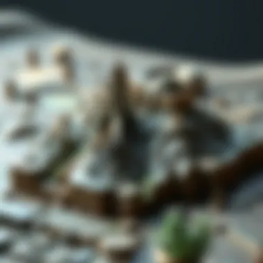 Advancements in Earth Sciences An intricate geological model illustrating earth science advancements.