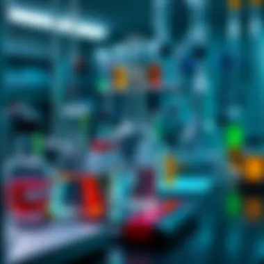 Breakthroughs in Chemical Science Laboratory equipment showcasing chemical reactions and experiments.