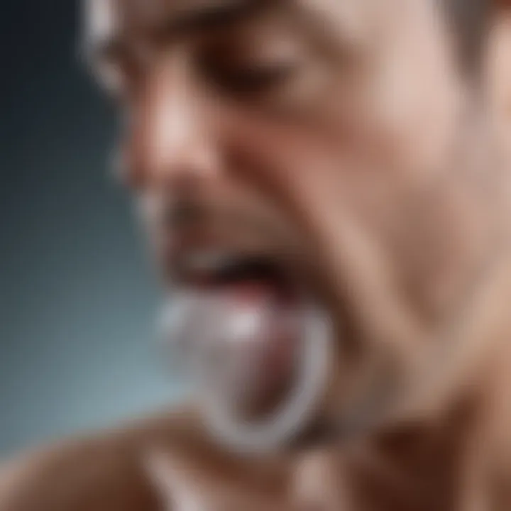 Visual representation of sleep apnea obstructing the airway