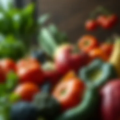 A vibrant array of fresh fruits and vegetables symbolizing a healthy diet