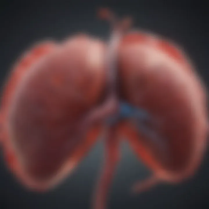 Schematic representation of liver functions in metabolism