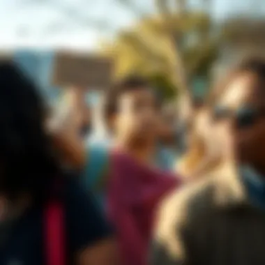 Grassroots Movements for Climate Advocacy A diverse group of individuals engaging in a climate action rally.