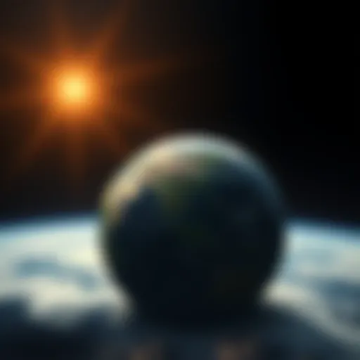 A conceptual illustration of climate change impact on the planet.