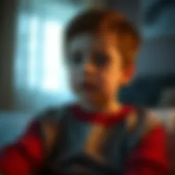 Visual representation of childhood trauma and its effects on mental health