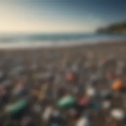 A visual representation of plastic waste in the ocean, highlighting the scale of pollution.