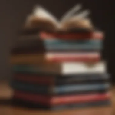 The Intersection of Literature and Sensuality A stack of classic literary novels with a touch of sensuality