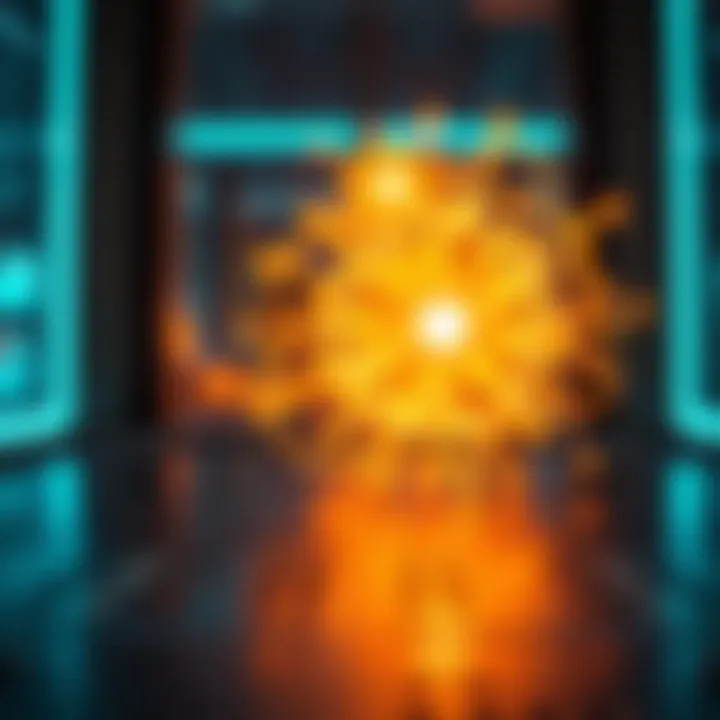 An abstract depiction of modern technology's role in creativity.