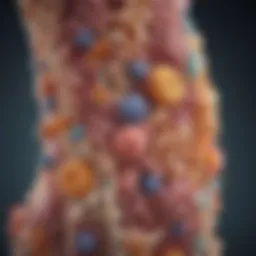 Illustration depicting the gut microbiome composition