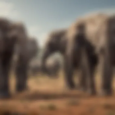 Social Structure of African Elephants A group of African elephants demonstrating their social structure.
