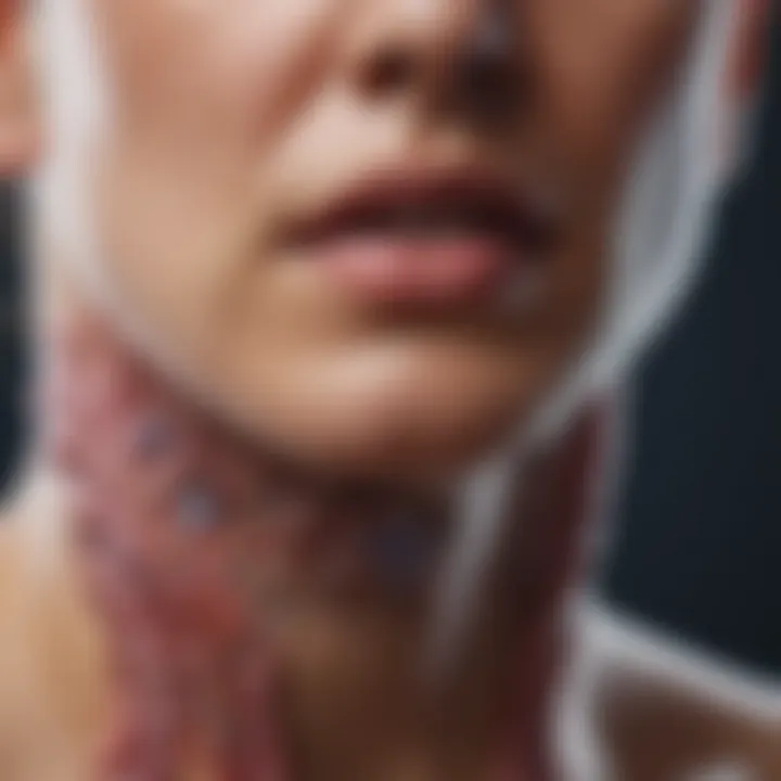 Illustration depicting the biological characteristics of thyroid cancer