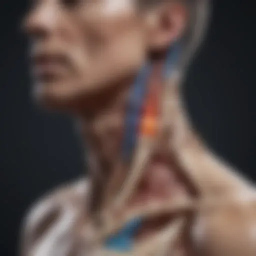 A diagram illustrating the connection between thyroid function and inflammation in joints