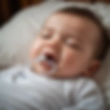Infant Sleep Apnea Representation Illustration depicting an infant experiencing sleep apnea during rest.
