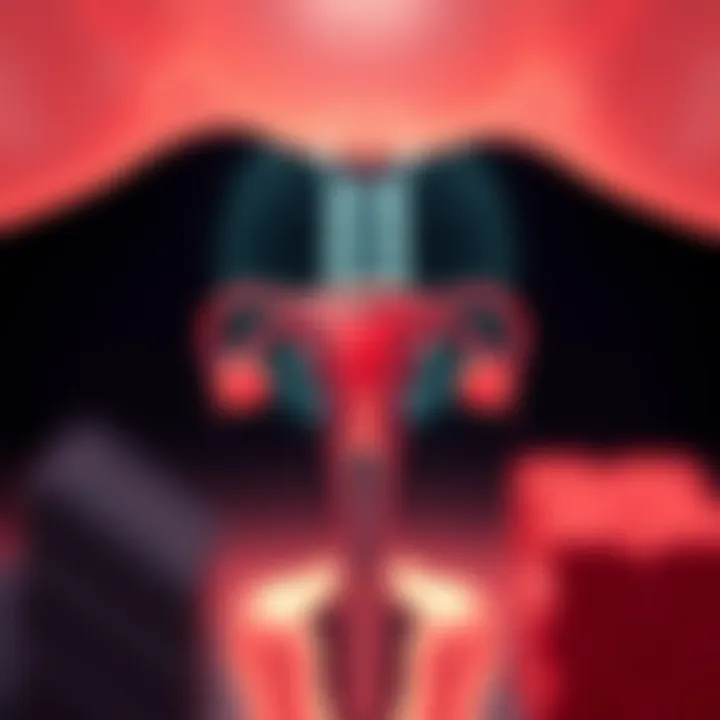 Illustration of symptoms related to trichomoniasis