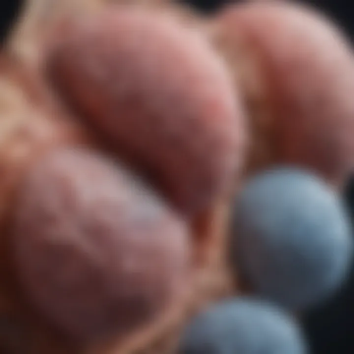 Illustration depicting different types of benign tumors in the prostate