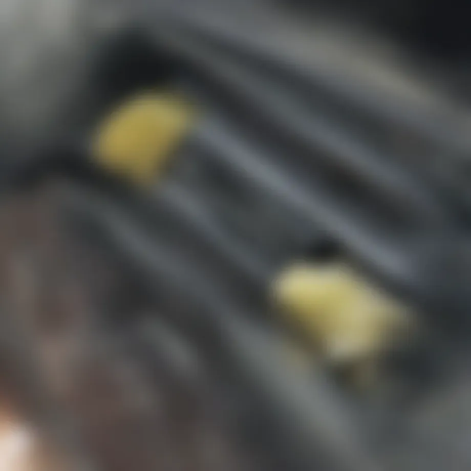 Detailed view of an electric vehicle battery showcasing its cells and structure