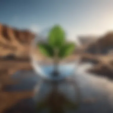 Ecological Impact of Evaporation Visual representation of ecological sustainability related to evaporation