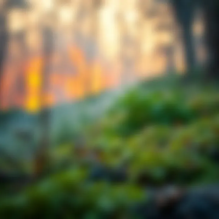 Fire and Ecosystem Diversity A diverse ecosystem illustrating the balance between fire and biodiversity.