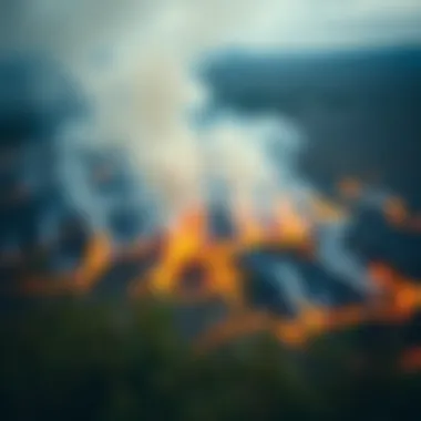 Controlled Burn Management An aerial view of a controlled burn demonstrating effective fire management practices.