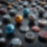 Illustration of different types of magnetic materials