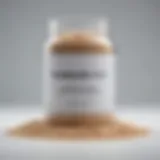 Maltodextrin powder in a clear container