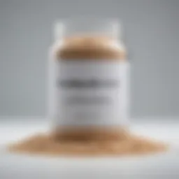 Maltodextrin powder in a clear container