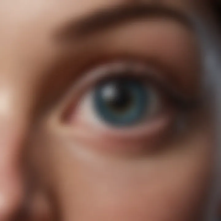 Visualization of a surgical procedure for lens implant insertion