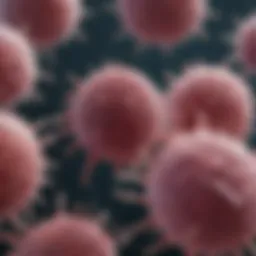 Microscopic view of testicular lymphoma cells