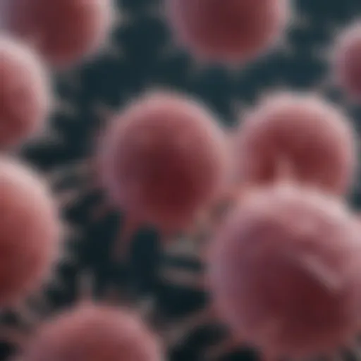 Microscopic view of testicular lymphoma cells