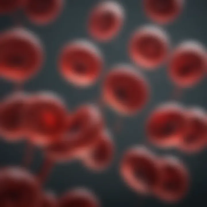 Representation of sickle-shaped red blood cells